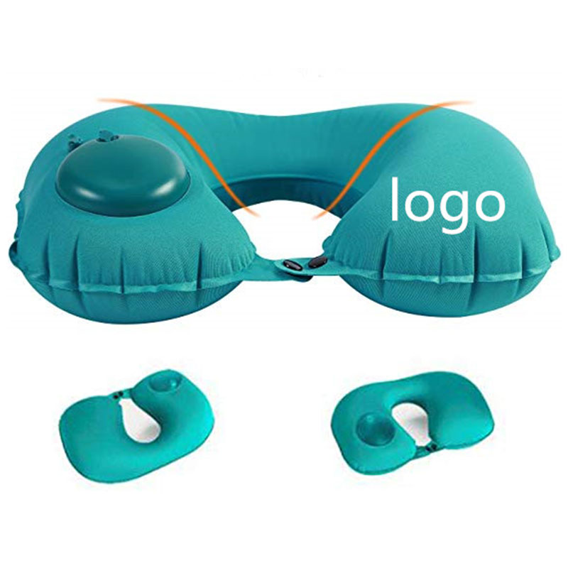 Portable Compression Inflatable U-neck Flight Pillow