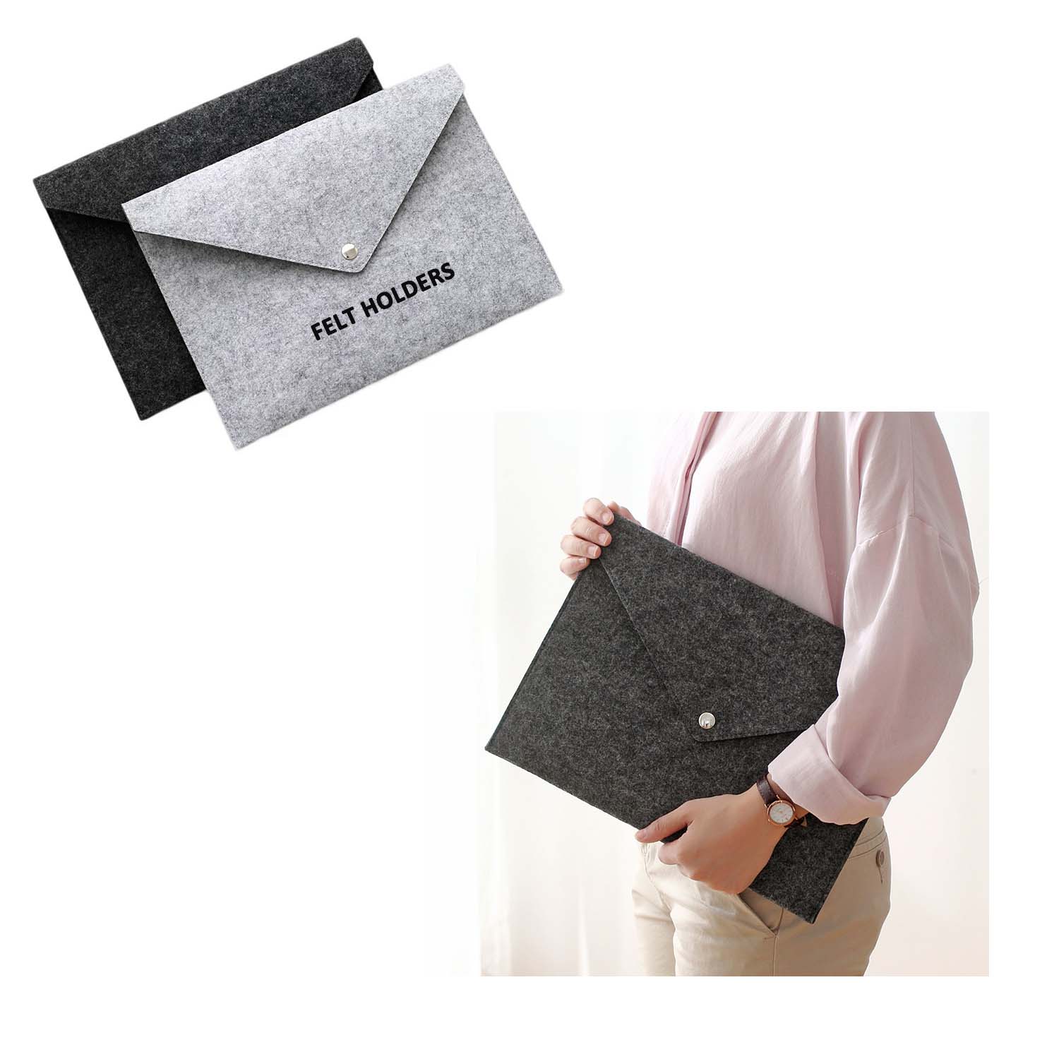 Portable Felt Holder Documents Envelope 