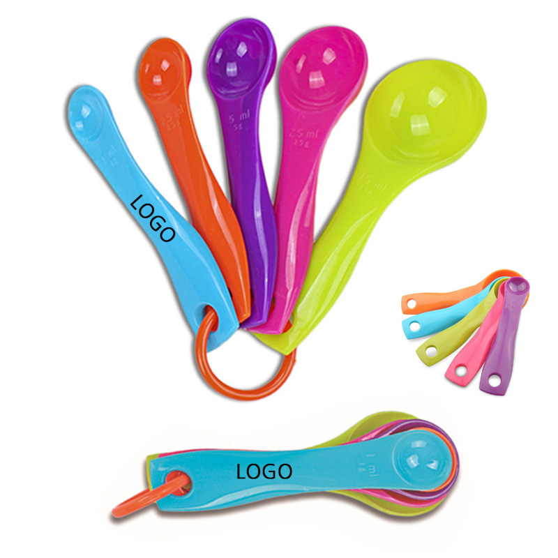 5-PCS Kitchen Measuring Spoons Utensil Colorful Plastic Cooking  Tool