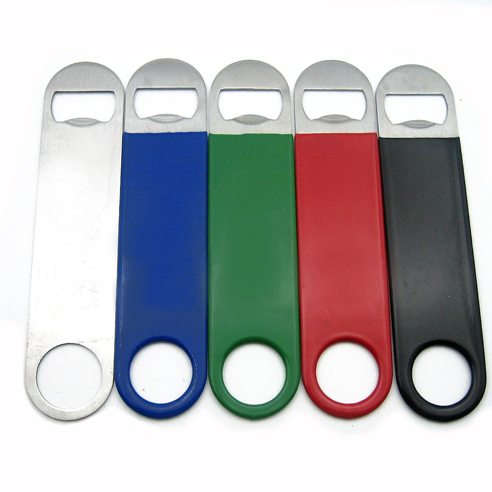 Bottle Opener With Handle Covered In Rubber