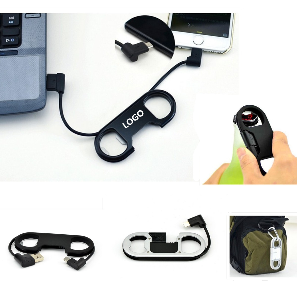 Android USB Charging Cable with Bottle Opener