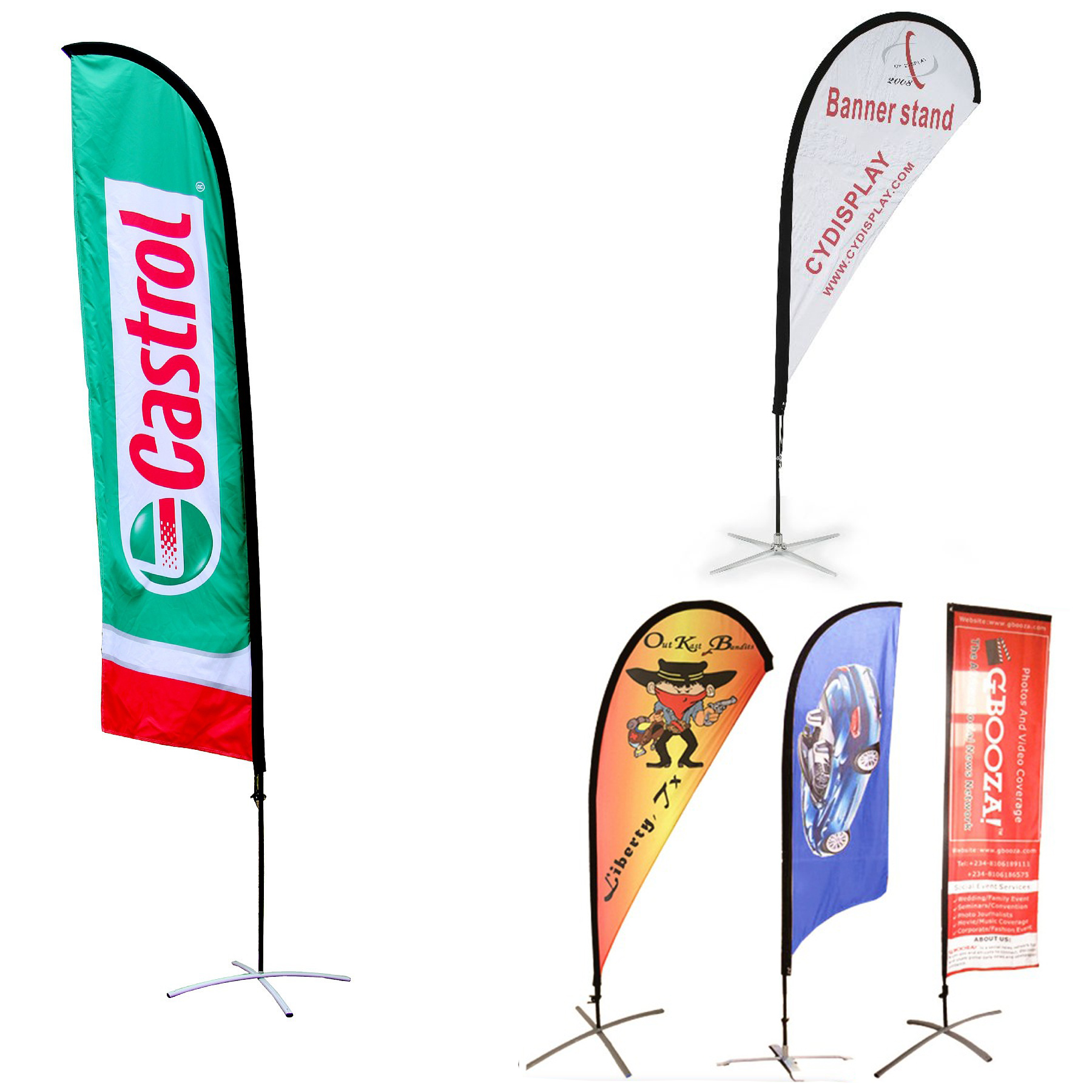 Custom Feather Single Sided Flag