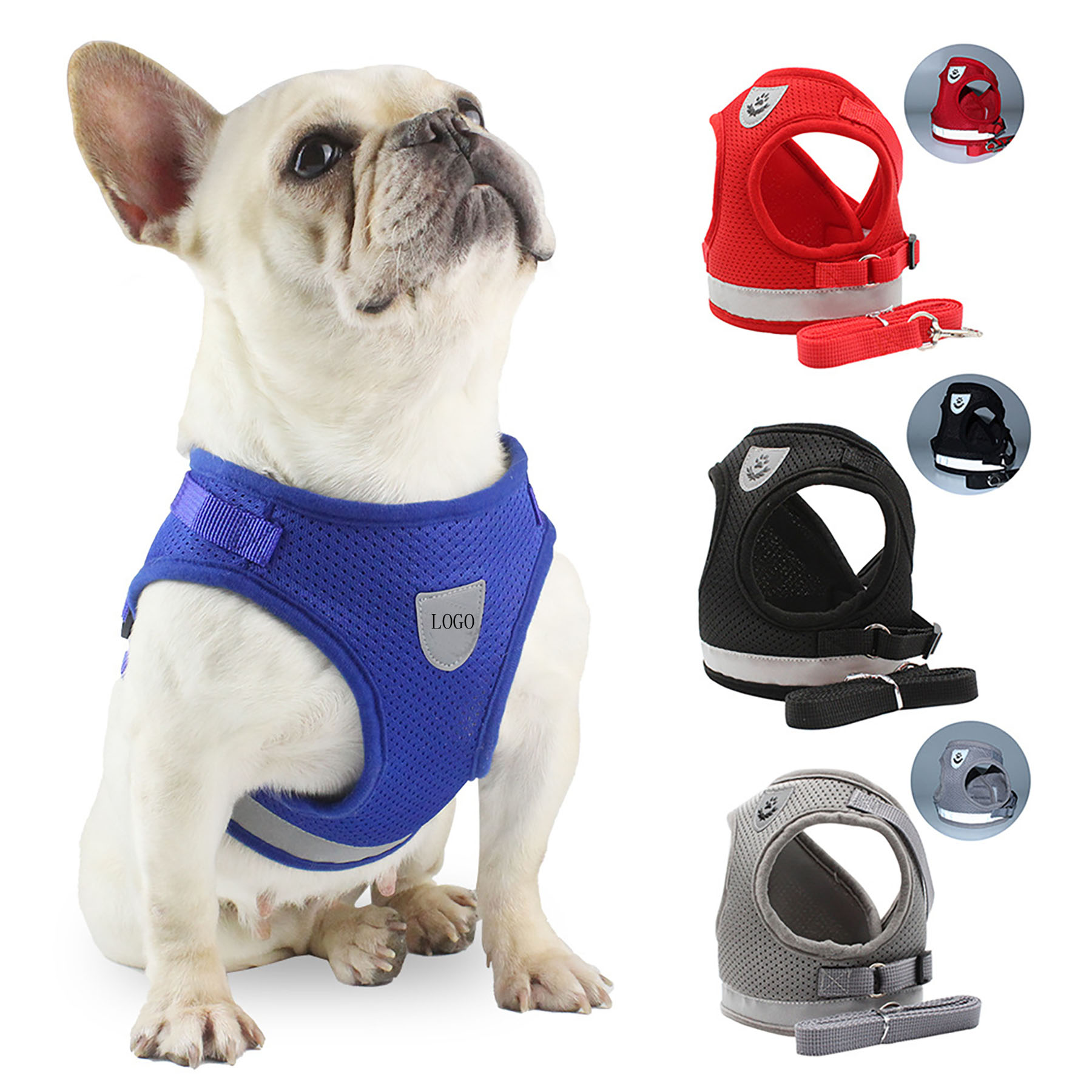 Soft Mesh Pet Harness and Leash Set