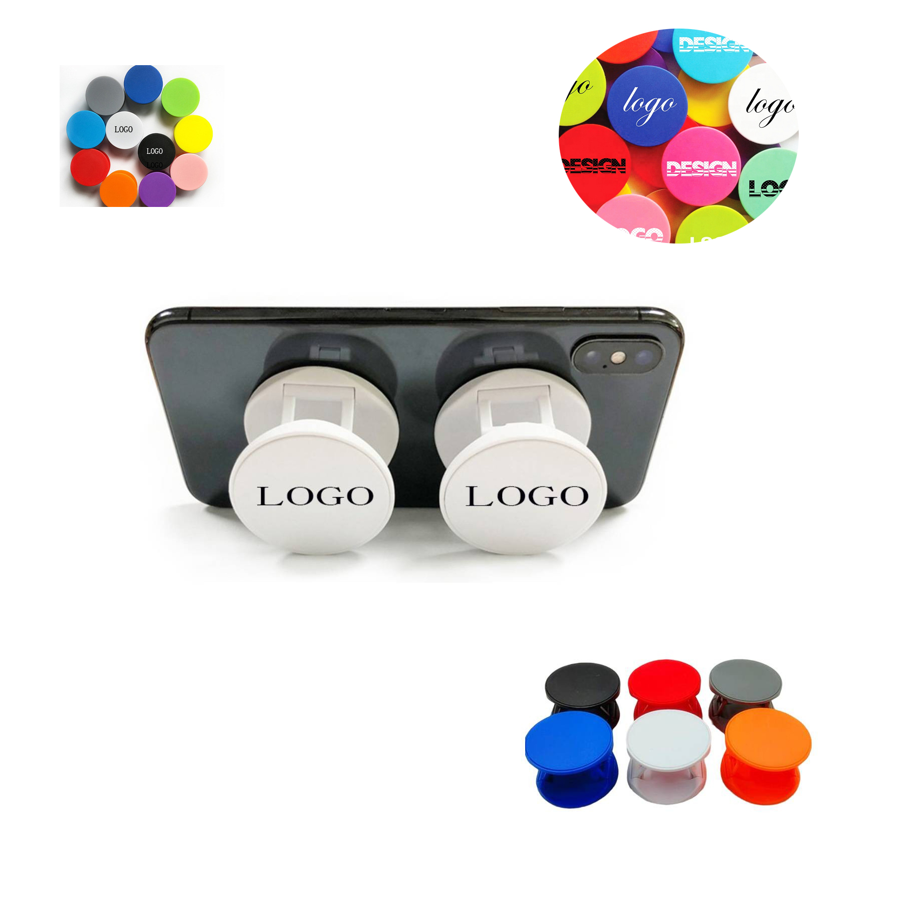 Collapsible Mobile Phone Grip Socket Stand Holder