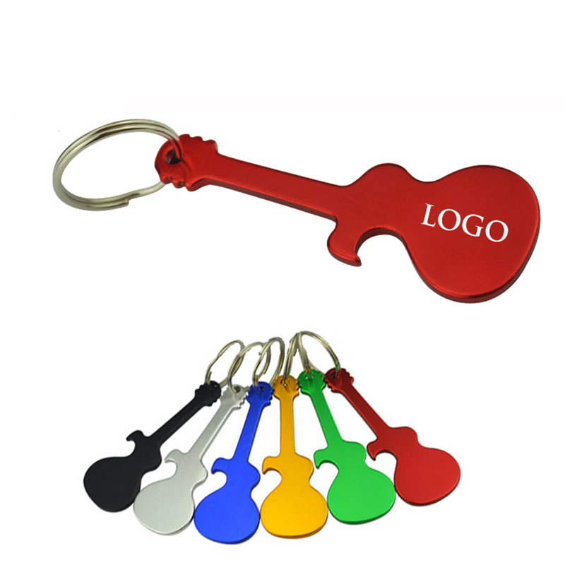Metal Guitar Keychain