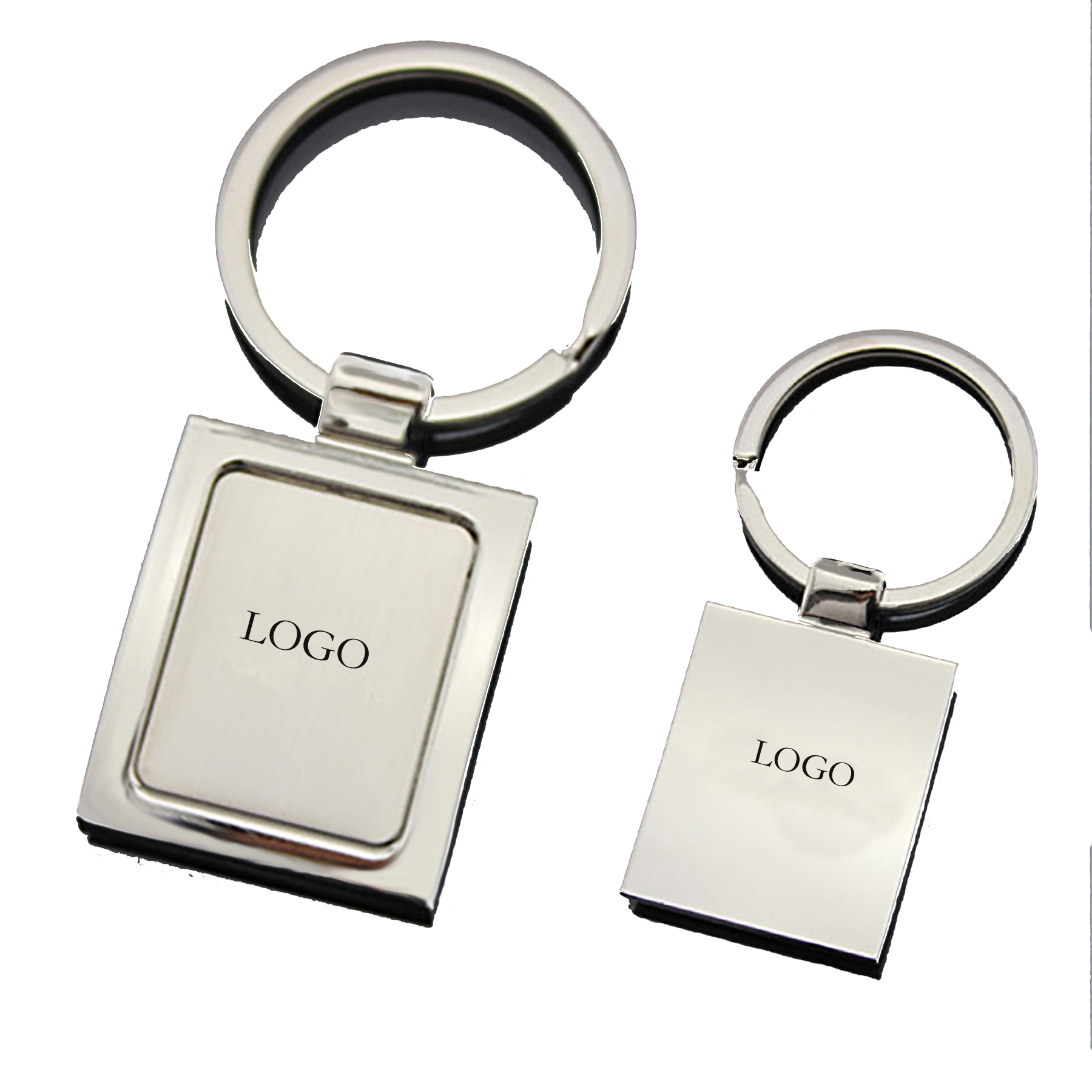 Square Keyring Car Key Chain Ring 